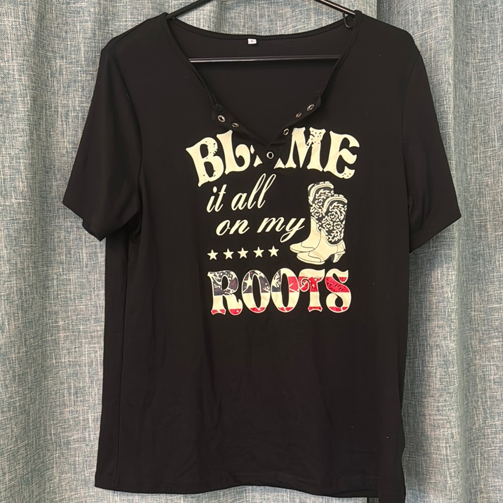 Black Graphic Women's Top